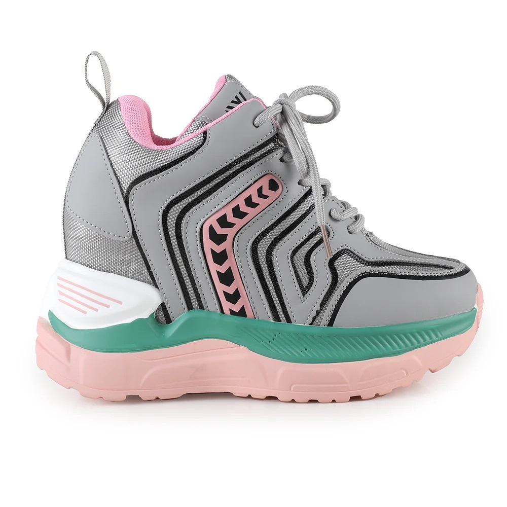 Anthony Wang Gray Sneaker Wedge - Picture 2 of 4